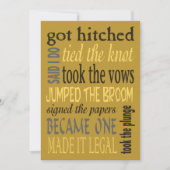 Euphemisms Funny Wedding Party Uitnodiging (Voorkant)