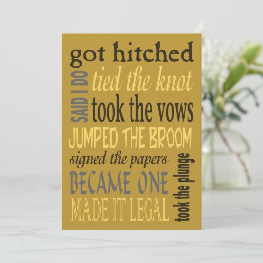 Euphemisms Funny Wedding Party Uitnodiging (Staand voorkant)