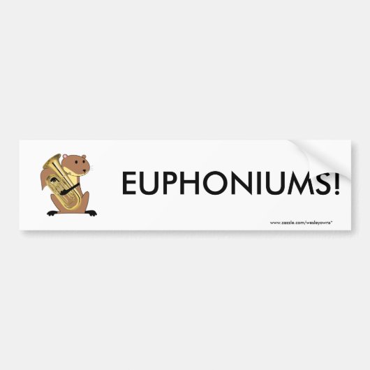 Euphonium afspelen bumpersticker (Voorkant)