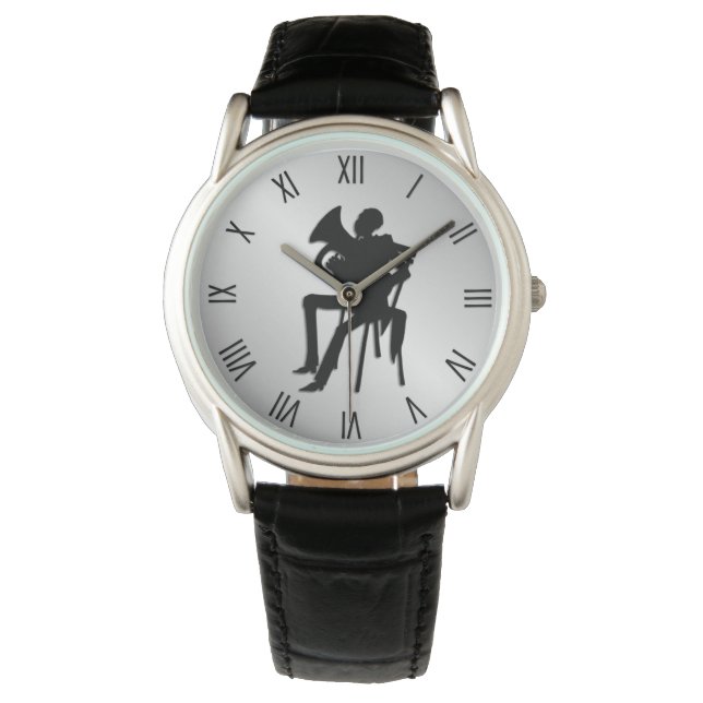 Euphonium / Baritone Player w Roman Numerals Horloge (Voorkant)