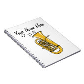 Euphonium Brass Muzikant Muziekdocent Custom Notitieboek (Rechterzijde)
