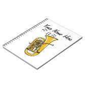 Euphonium Brass Muzikant Muziekdocent Custom Notitieboek (Linkerzijde)