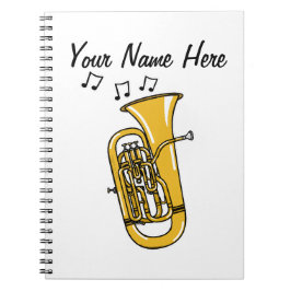 Euphonium Brass Muzikant Muziekdocent Custom Notitieboek