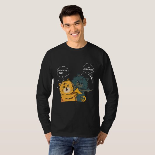 Euphonium Cat Slapping Euphoniumist T-shirt (Voorkant volledig)