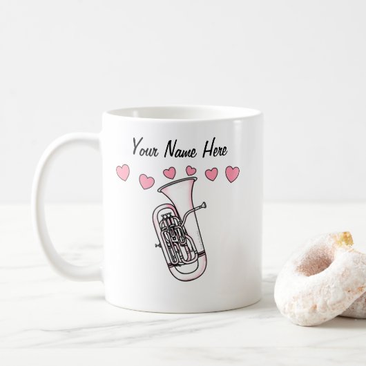 Euphonium Custom Wedding Mok Messing Muzikant (Met donut)