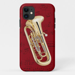 Euphonium- en muziektelefoonbehuizing. Kies kleur iPhone 11 Hoesje
