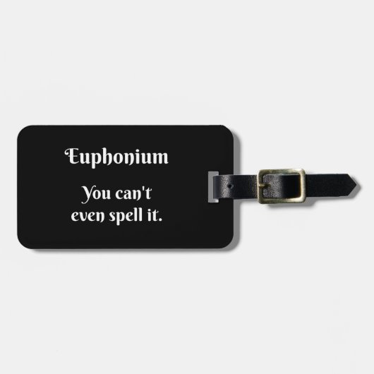 Euphonium houding! bagagelabel (Voorkant horizontaal)