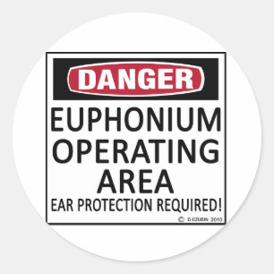 Euphonium in het operatiegebied ronde sticker