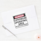 Euphonium in het operatiegebied ronde sticker (Envelop)