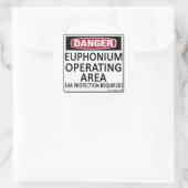 Euphonium in het operatiegebied ronde sticker (Tas)