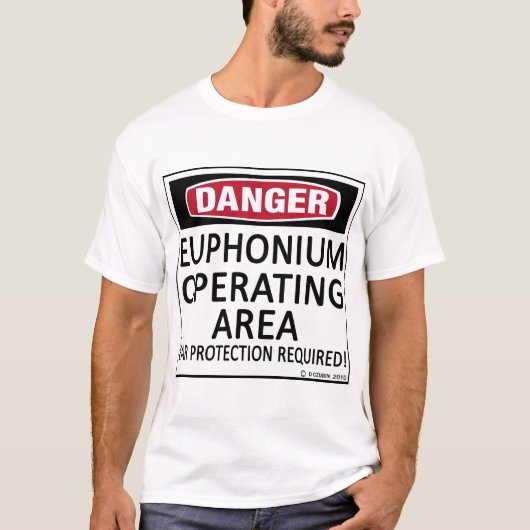 Euphonium in het operatiegebied t-shirt (Voorkant)