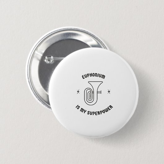 Euphonium is my superpower ronde button 5,7 cm (Voorkant /achterkant)