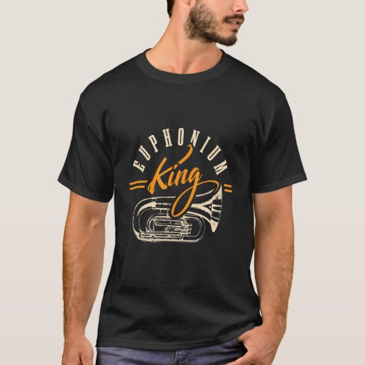 Euphonium King Player Baritone Music Instrument p. T-shirt (Voorkant)