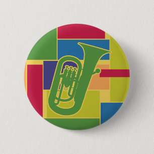 Euphonium Kleurblokken Knop Ronde Button 5,7 Cm