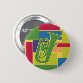 Euphonium Kleurblokken Knop Ronde Button 5,7 Cm (Voorkant /achterkant)