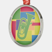 Euphonium Kleurblokken Ornament (Links)