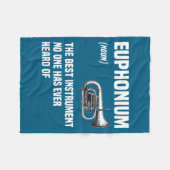 Euphonium Koperen Instrument Marching Band Kunstwe Fleece Deken (Voorkant (Horizontaal))