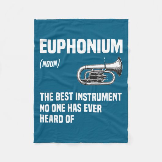Euphonium Koperen Instrument Marching Band Kunstwe Fleece Deken (Voorkant)