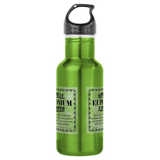 Euphonium Licence Water Fles (Voorkant)