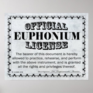 Euphonium-licentie Poster