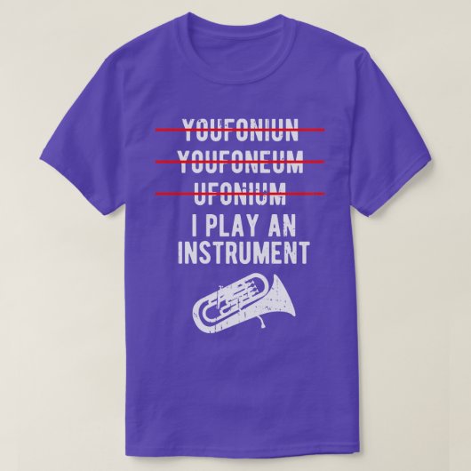 Euphonium Marching Grappige Bariton 1 T-shirt (Design voorkant)