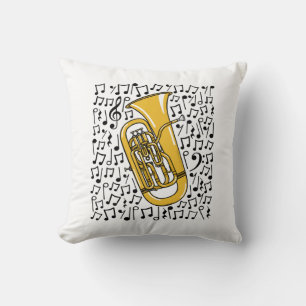 Euphonium Musical Notes Messing Musicus Kussen