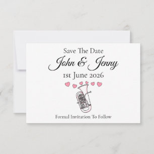 Euphonium Musician Wedding Bewaar de datum