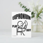 Euphonium Play Boy Briefkaart (Staand voorkant)