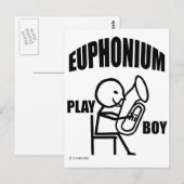 Euphonium Play Boy Briefkaart (Voorkant / Achterkant)
