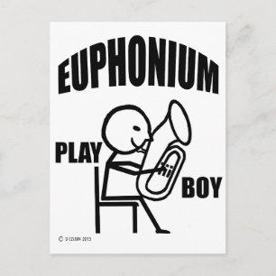 Euphonium Play Boy Briefkaart