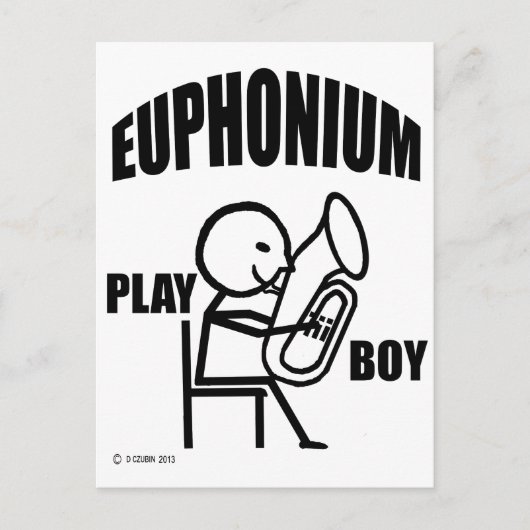 Euphonium Play Boy Briefkaart (Voorkant)