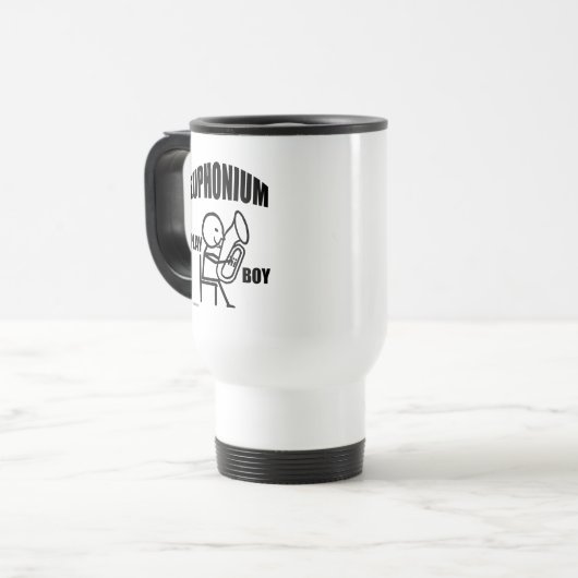 Euphonium Play Boy Travel Mug Reisbeker (Voorkant links)
