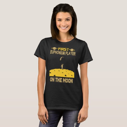 Euphonium Player On The Moon T-shirt (Voorkant volledig)
