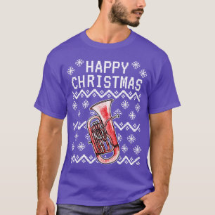 Euphonium Ugly Christmas Euphonimist Brass Musici T-shirt