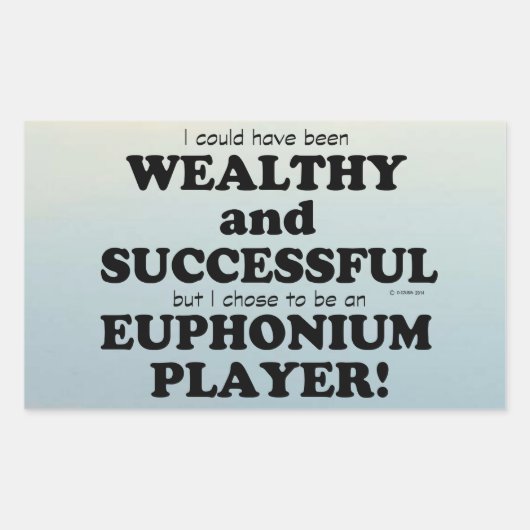 Euphonium Wealthy & Succesvolle rechthoekige Stick Sticker (Voorkant)