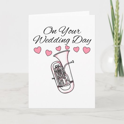 Euphonium Wedding Kaart Euphoniummessing Musicus (Voorkant)