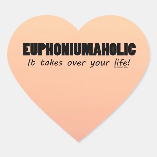 Euphoniumafolic Life Heart Sticker (Voorkant)