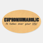 Euphoniumafolic Life Oval Sticker (Voorkant)