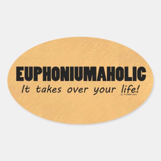 Euphoniumafolic Life Oval Sticker (Voorkant)