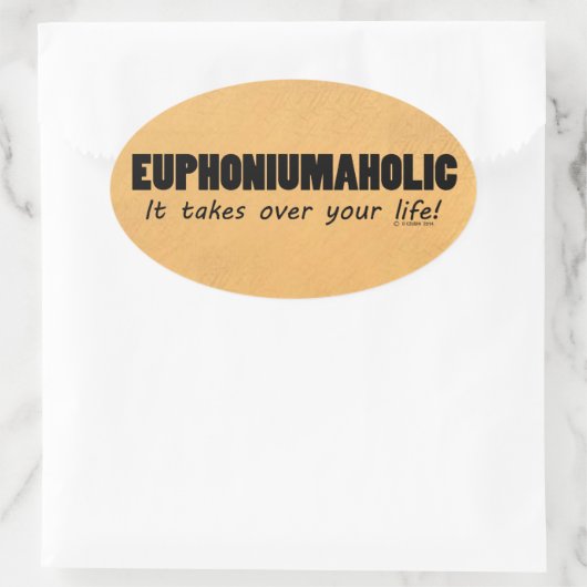 Euphoniumafolic Life Oval Sticker (Tas)