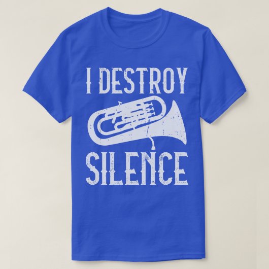 Euphoniumist I vernietigt stilte Euphonium T-shirt (Design voorkant)