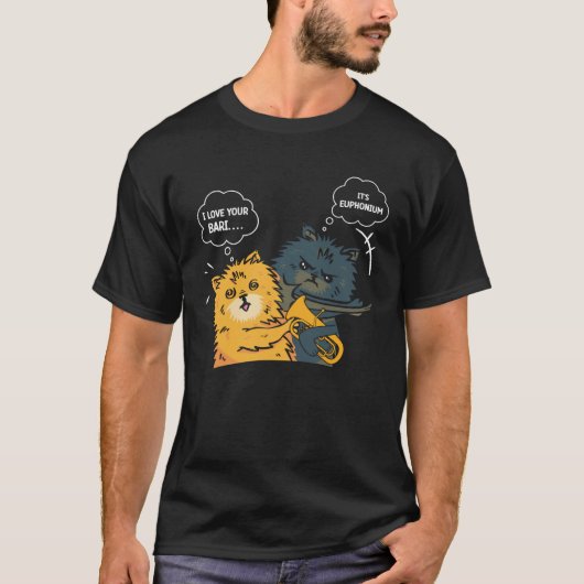 Euphoniumkat slaat op Euphonium T-shirt (Voorkant)