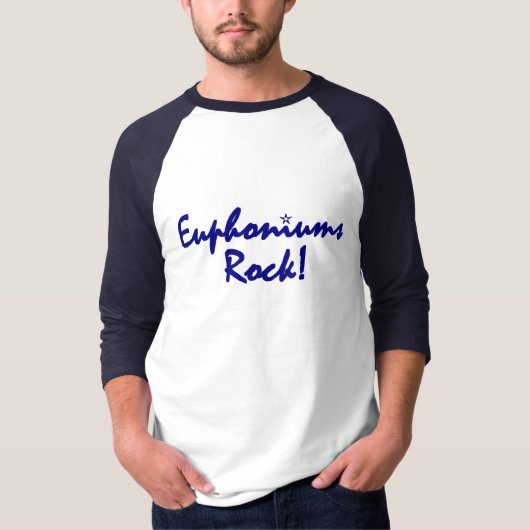 Euphoniums Rock - Blue Lettering T-shirt (Voorkant)