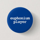 Euphoniumspeler Typografie Button (Voorkant)