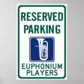 Euphoniumspelers parkeren poster (Voorkant)
