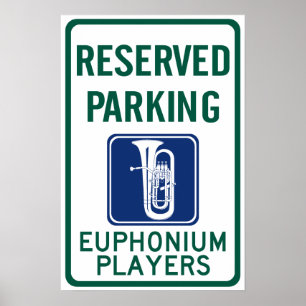 Euphoniumspelers parkeren poster