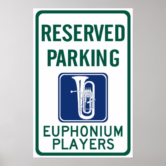 Euphoniumspelers parkeren poster (Voorkant)