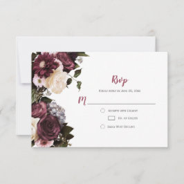 Euphoria Boho Bourgondië Roze Wit Bloemen RSVP |