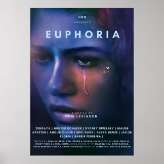 EUPHORIA ZENDAYA TV SHOW POSTER
