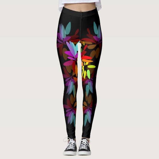 Euphoric Moder Hippie Rainbow Petals Leggings (Voorkant)